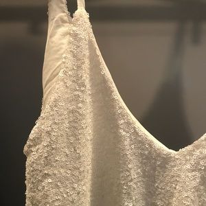 Tobi Tops - White sequin sparky tanto top Tobi Tobi Tops - White sequin sparky tanto top Tobi